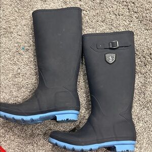 Kamik Black and Blue Rain Boots